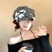 Cute Polka Dot Puppy Plaid Beret For Women, Spring And Summer Thin Style, Face-Slimming Octagonal Hat, Large Head_viptrois.com
