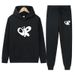 Men's Clothing 2025 Autumn And Winter New American Butterfly Print Unisex Hoodie Plus Velvet Thickened Casual Sports Suit_viptrois.com
