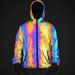 Men's Clothing New spring and autumn colorful reflective men's jacket fashion colorful reflective hooded jacket_viptrois.com