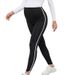 Family matching New black color matching high waist maternity trousers hip lift elastic belly support yoga nine-point leggings maternity wear_viptrois.com
