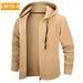 Cardigan Solid Color Hooded Sweater Coat Men Sweater Autumn And Winter_viptrois.com