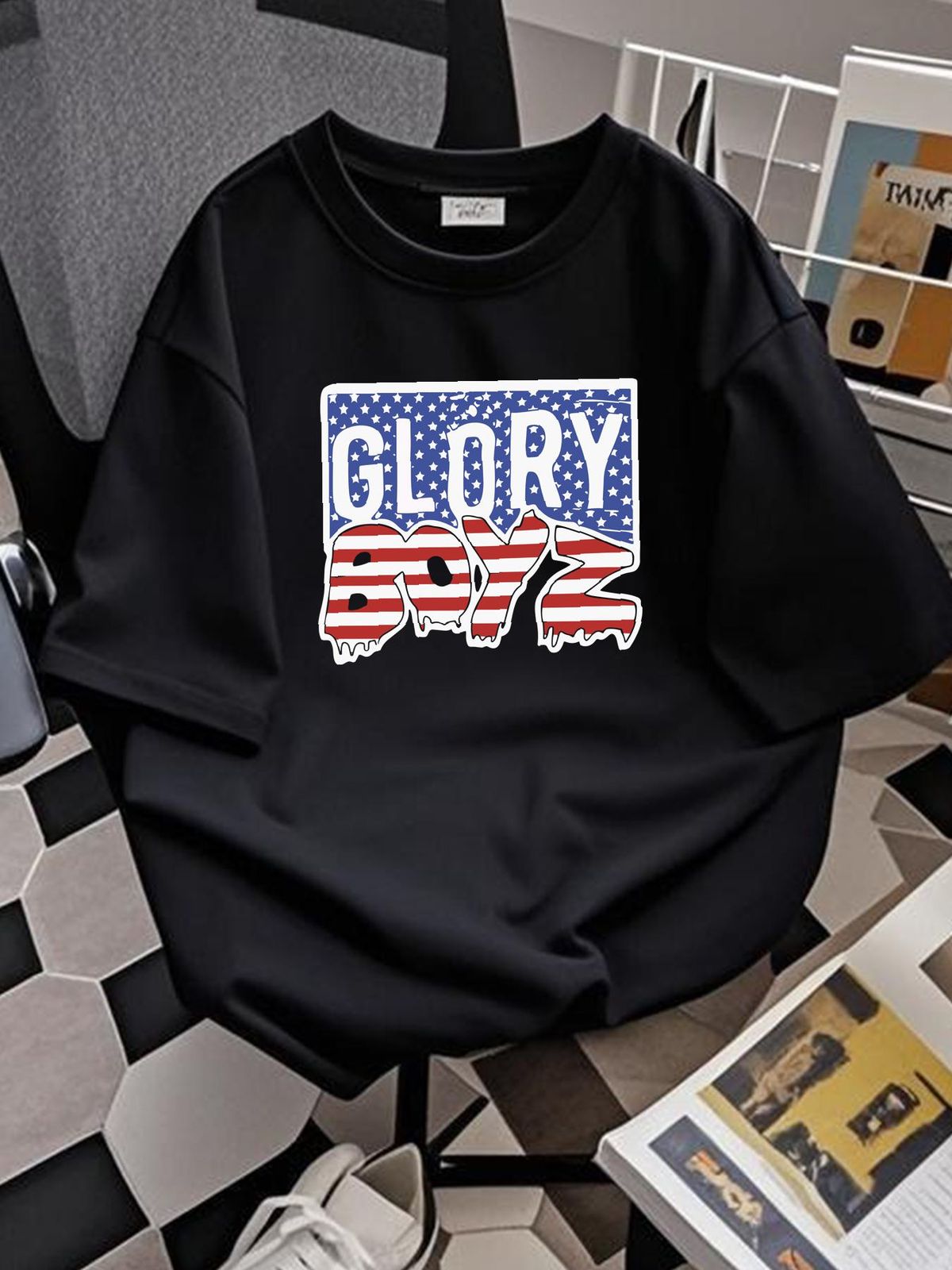 Chieff Kief Glory Boyz USA Flag Glo Gang T Shirt S-5XL New 2023 Versatile Stretched Stylish Slightly Fashion Soft Designer Clothes Casual Unisex_viptrois.com
