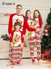 Christmas deer snow Bear Christmas family dress printed home dress pajamas_viptrois.com