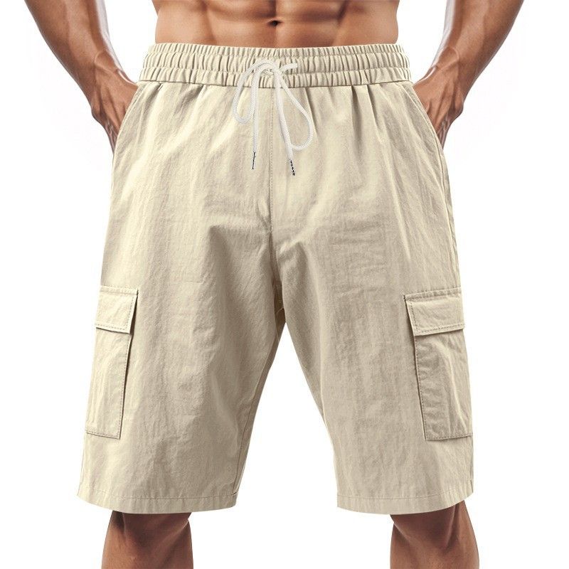 Men's Breathable Cargo Shorts – 5-Inch Inseam Workwear & Beach Casual Shorts With Multiple Pockets_viptrois.com
