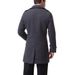 Man's clothing Men's tweed solid coat double breasted epaulette coat trench coat_viptrois.com