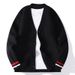 Men's Knit Cardigan – Autumn Fashion Long-Sleeve Sweater With Stand Collar (Trendy Open-Front Coat, Relaxed Fit, Vintage-Inspired Layering Piece)_viptrois.com