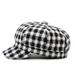 Autumn New British Women's Octagonal Korean Fashion Versatile Style Plaid Beret Artist Hat_viptrois.com