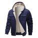 Men's Sherpa-Lined Zip Hoodie – Winter Fleece Jacket With Drop Shoulder (S-XXXL, Black/Navy/Chocolate Brown)_viptrois.com