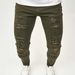 Men's Clothing Men's Washed Jeans Men's High End Two Tone Trousers Straight Loose_viptrois.com