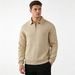 Men's Premium Jacquard Polo Shirt - Long Sleeve Button-Down Collar Sweatshirt For Spring & Autumn, Comfortable & Stylish_viptrois.com