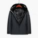 Men's Mid Length Parka With Detachable Mink Fur Lining, Fur And Leather Nylon Coat_viptrois.com