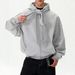 "Men's Retro Hooded Sweatshirt Cardigan – Versatile Tie-Up Design, Warm Winter Coat & Casual Jacket Alternative"_viptrois.com