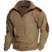 Men’s 3D Printed Stand Collar Zipper Sweatshirt – Streetwear Polo Pullover For Autumn & Winter (Black/White/Grey, Regular Fit, Machine Washable)_viptrois.com