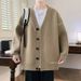 Pure Cross-Border Foreign Trade Dropshipping Autumn Winter New Casual Sweater Men Long Sleeve Knitted Shirt_viptrois.com