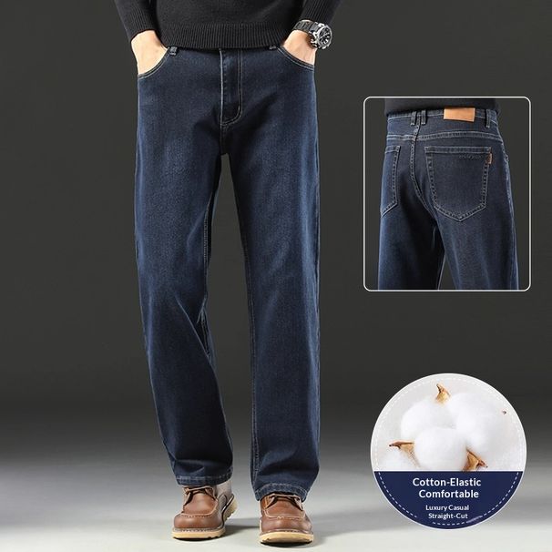 Loom French Jeans Men's Loose Straight Washed Autumn 2025 New Business Brand Versatile Casual Pants Fall Winter_viptrois.com