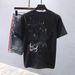 2025 Summer New Men's Handsome Short-sleeved T-shirt Fashion National Trend Loose Tiger Embroidered Half-sleeved Versatile Top_viptrois.com