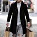 Loom Loom European And American Cross-Border New Autumn Winter Mid-Length Men's Jacket Trench Coat Woolen Large Lapel_viptrois.com