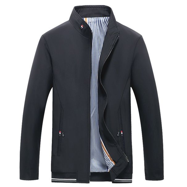 Classic Stand Collar Jacket For Men – Relaxed Fit Corduroy Coat With Rabbit Wool & Spandex Lining (M-5XL, Black/Navy/Khaki) – Casual Outerwear_viptrois.com