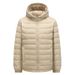 Men’s Lightweight Down Jacket – Warm Winter Coat With Detachable Hood, Slim Fit & Stylish For Cold Weather_viptrois.com