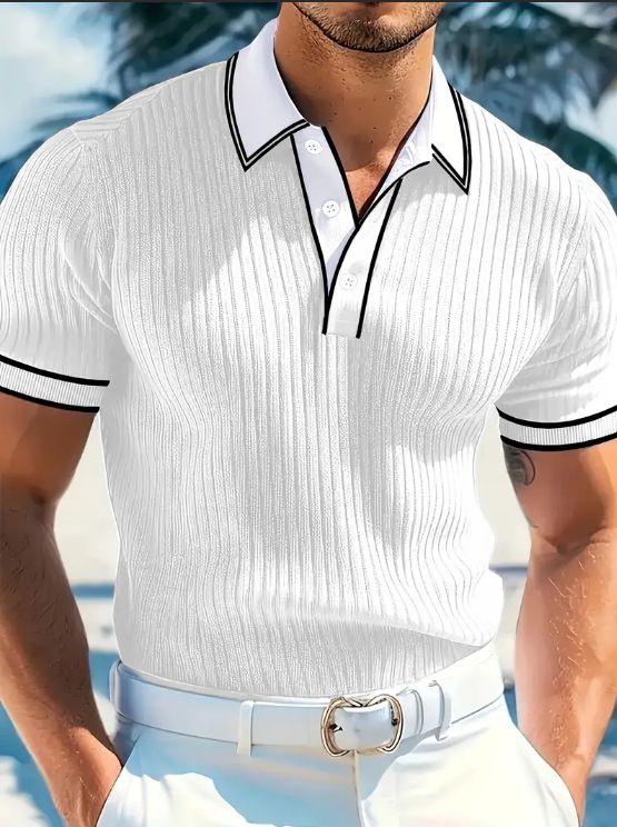 Men's Clothing Men's Short-Sleeved Shirt For Summer Men's Clothing Top Short Sleeve Round Neck National Trend Light Luxury Top_viptrois.com