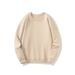 Pure Cotton Crew Neck Sweatshirt Does Not Deform, Long Staple Cotton Terry Drops Shoulders, Vintage Jacket With Loose Long Sleeves As A Base_viptrois.com