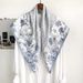 Spring And Summer New Artistic Fresh Floral Print 90*90CM Square Scarf Hot Selling Popular Elegant Women's Shawl_viptrois.com