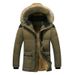 Men's Detachable Hood Winter Jacket With Fleece Lining, Zip-up Front, And Flap Pockets – Long Coat In Brown, Khaki, Black, Navy, Coffee_viptrois.com