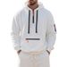 Europe, America, Autumn And Winter Fleece Sweater Hooded Men's Pullover Sports And Leisure Heavy Sweater Jacket Men_viptrois.com