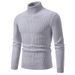 Men's Chunky Knit Sweater –Fall/Winter High Neck Cable Knit Pullover – Oversized Casual Turtleneck For Big & Tall (Up To XXXL)_viptrois.com