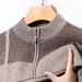 Loom Autumn Winter New Men's Half-Zip Knitted Sweater Fleece Lined Thickened Pullover Base Shirt European American Style Men_viptrois.com
