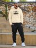 Double Sided Sweater Suit Mens Autumn New Embroidered Bee Pullover Casual Mens Two Piece Suit Youth Sportswear_viptrois.com