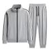 Men's Sportswear Two-Piece Set - Lightweight Comfortable Running Tracksuit For Casual & Active Lifestyle (Black, Grey, Camel)_viptrois.com
