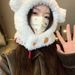 Plush Thick Bear Balaklafa Children's Ear Protection, Warm Baotou, Autumn and Winter Big Head Circumference, Knitted_viptrois.com