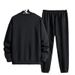 Men's Clothing Spring And Autumn Men's New Style Trendy Round Neck Sweatshirt Loose And Comfortable Sweatpants Large Size Casual Sports Suit_viptrois.com