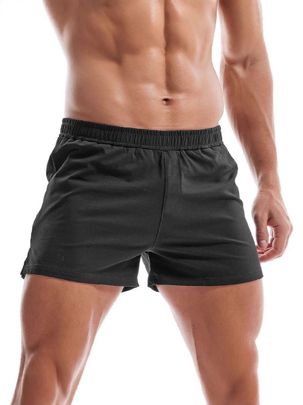 Men's Clothing Thin Shorts Men Summer Sports Shorts Three Quarter Pants Shorts Men Pure Cotton Shorts Large Size Fitness Training Shorts_viptrois.com