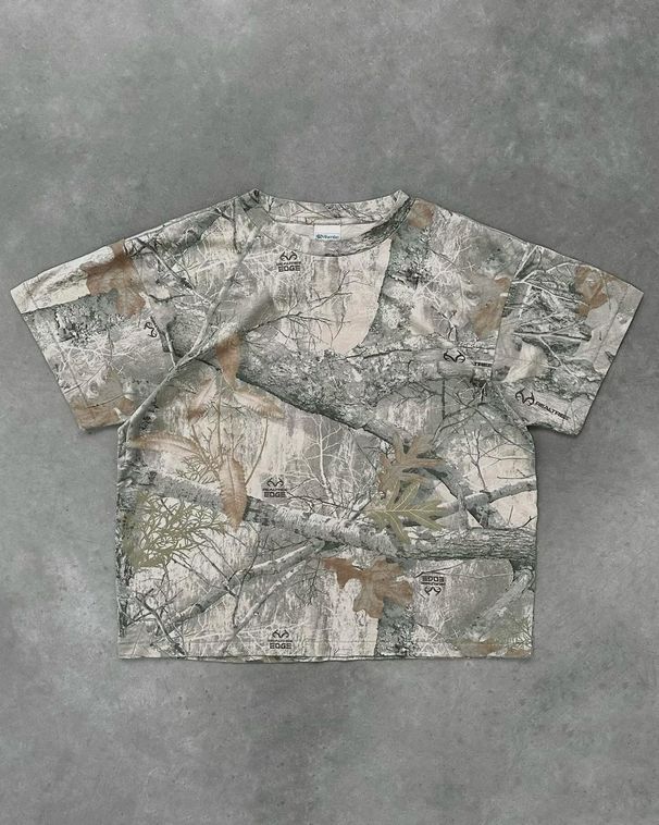 Men's Clothing Short Sleeved Retro Loose Leaf Print Polo Shirt Loose Versatile High Street Pullover Top_viptrois.com