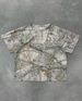 Men's Clothing Short Sleeved Retro Loose Leaf Print Polo Shirt Loose Versatile High Street Pullover Top_viptrois.com