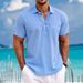 Men's Hawaiian Short Sleeve Beach Shirt Cross Border Lapel Men's Shirt_viptrois.com
