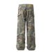 American Style Washed Vintage Camouflage Men's Loose Jeans High Street Trend Outdoor Mountain Workwear Pants_viptrois.com