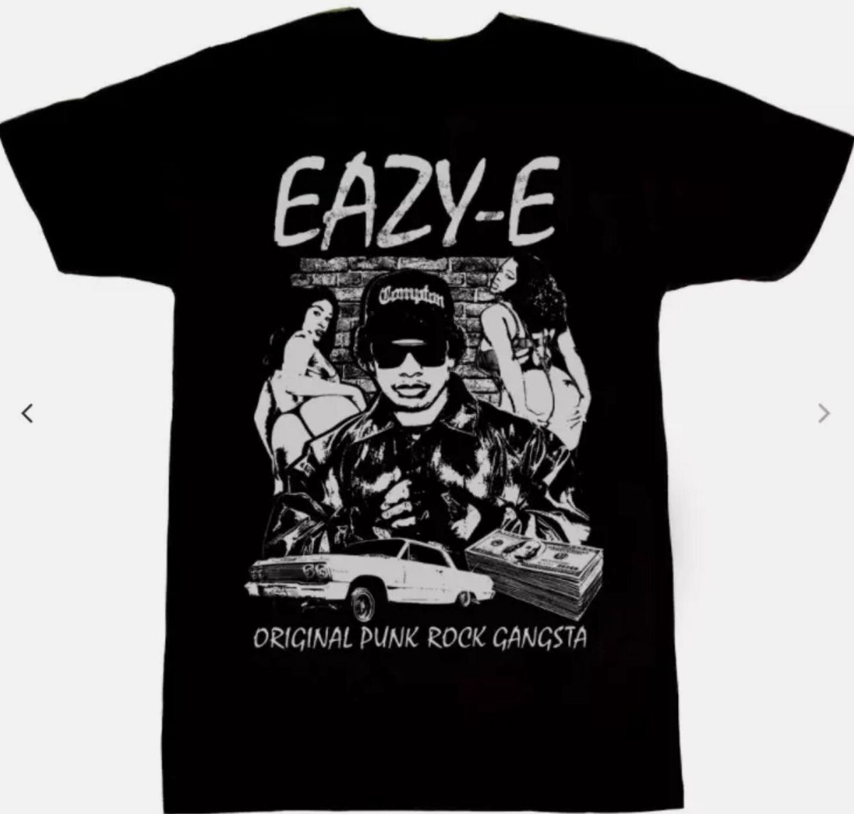VTG Eazy E Rapper T-Shirt Mens Womens Tees Top Black Tee All Sizes S To 4XL_viptrois.com