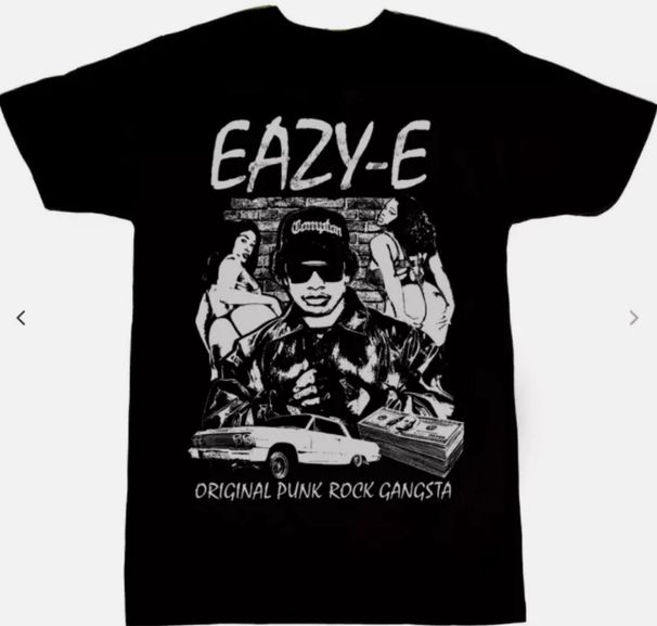 VTG Eazy E Rapper T-Shirt Mens Womens Tees Top Black Tee All Sizes S To 4XL_viptrois.com