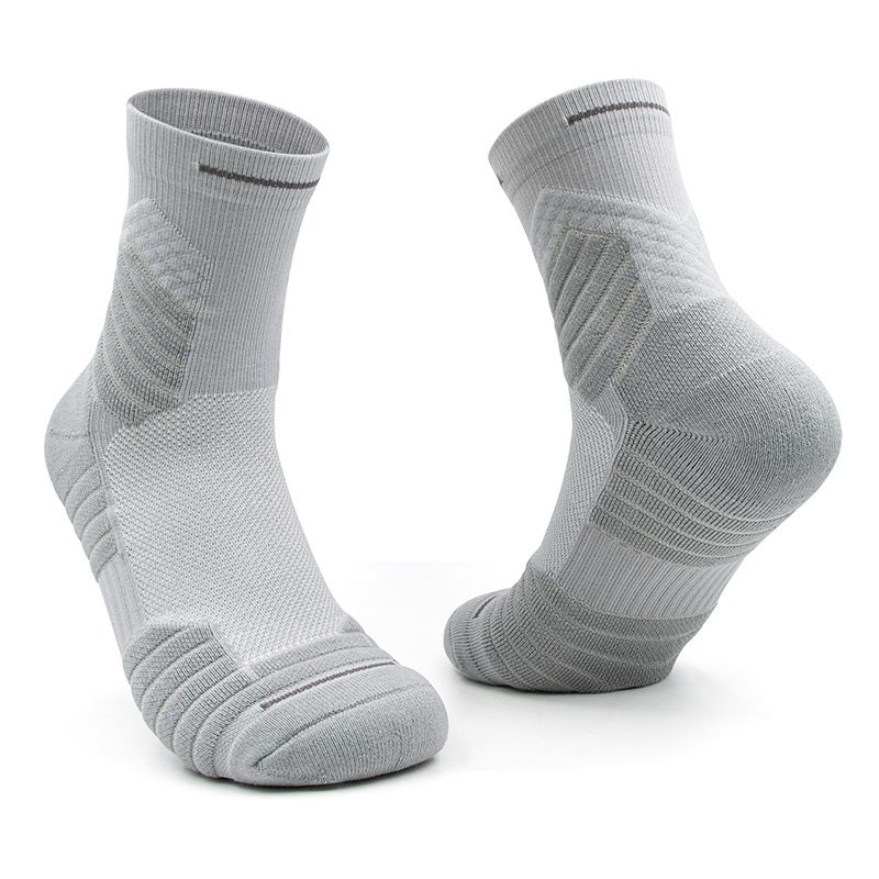 Shoe Accessories Combat Basketball Socks Men's Non Slip Breathable Mid Tube Socks Thick Towel Bottom Sports Socks Solid Color Running Socks_viptrois.com