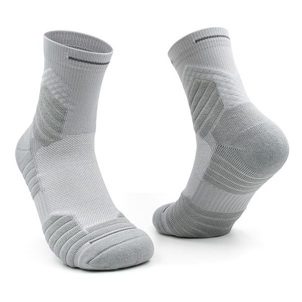 Shoe Accessories Combat Basketball Socks Men's Non Slip Breathable Mid Tube Socks Thick Towel Bottom Sports Socks Solid Color Running Socks_viptrois.com