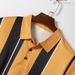 Men's Clothing 2025 Summer New Men's Lapel Digital Printing Color Matching Casual Outdoor Short Sleeved T Shirt_viptrois.com