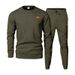 Men's Casual Textured Crewneck Sweatshirt & Jogger Set - Thickened Polyester Lounge Wear For Outdoor Commuting Gym Streetwear (Multi-Color)_viptrois.com
