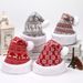 Christmas 2024 Cross-border new RM32 Snowflake Fawn knitted velvet Christmas hat adult winter hat decoration_viptrois.com