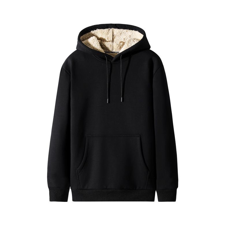 Men’s Fleece-Lined Corduroy Hoodie – Euro Fit Pullover With Sherpa Interior For Streetwear & Urban Layering (S-3XL, Black) – Unisex Winter Essential_viptrois.com
