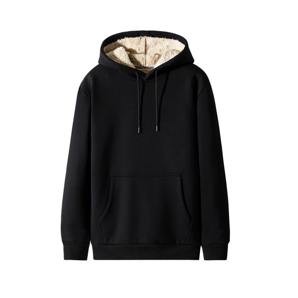 Men’s Fleece-Lined Corduroy Hoodie – Euro Fit Pullover With Sherpa Interior For Streetwear & Urban Layering (S-3XL, Black) – Unisex Winter Essential_viptrois.com
