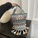 Women's Bucket Bags Stylish And Simple Tassel Ethnic Wind Shoulder Bag Female Leisure Bag Bucket Bag Female_viptrois.com