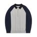 Men's Clothing Autumn And Winter New Lapel Sweater For Men Couple Contrast Color Half Zipper Polo Pullover Business Sweater Jacket_viptrois.com